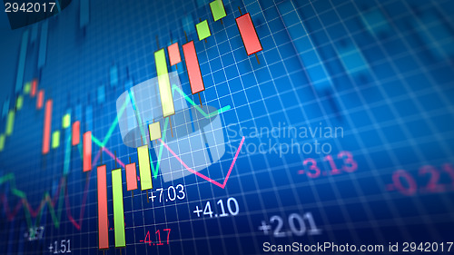 Image of Stock Market Chart. Shallow Depth of Field.