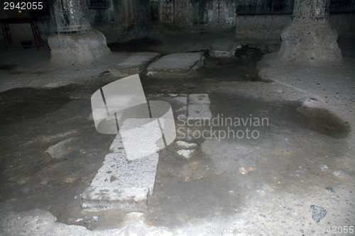 Image of The floor of the church in Geghard monastery