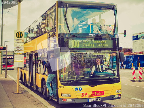 Image of Retro look BGV Bus in Berlin