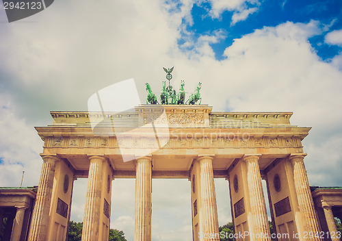 Image of Retro look Brandenburger Tor Berlin