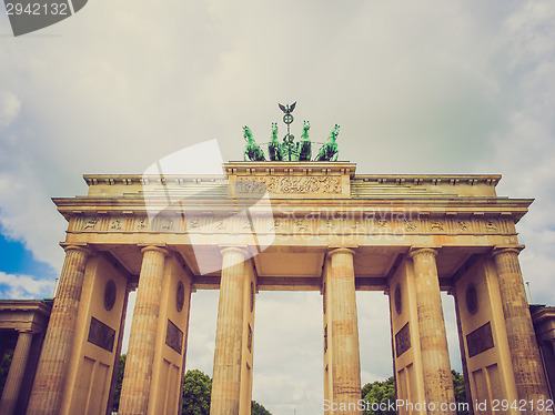 Image of Retro look Brandenburger Tor Berlin