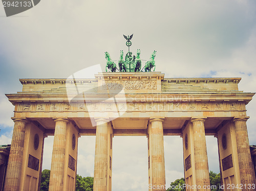 Image of Retro look Brandenburger Tor Berlin