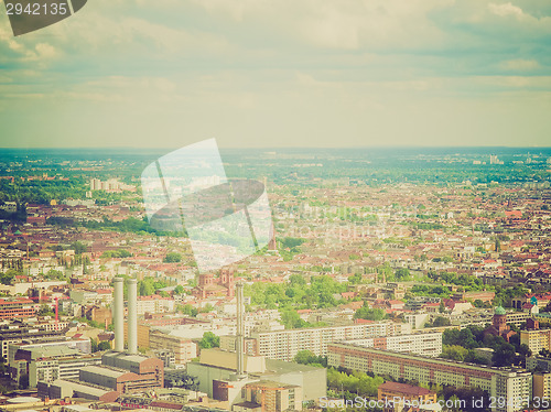 Image of Retro look Berlin aerial view