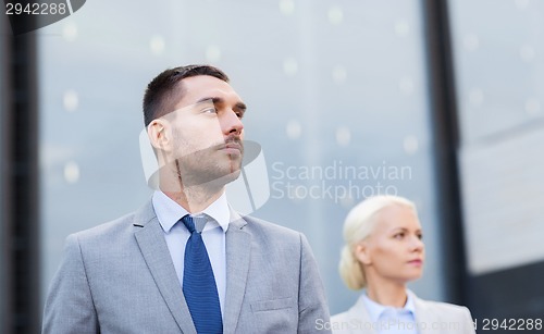 Image of close up of serious businessmen