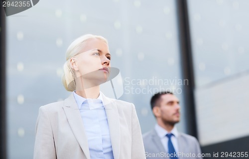 Image of close up of serious businessmen