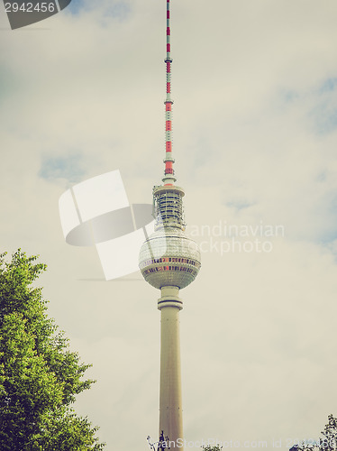 Image of Retro look TV Tower Berlin