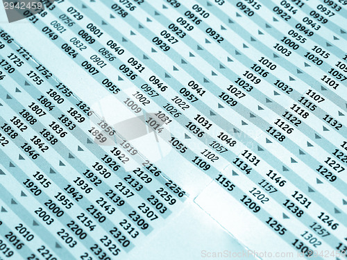 Image of Timetable