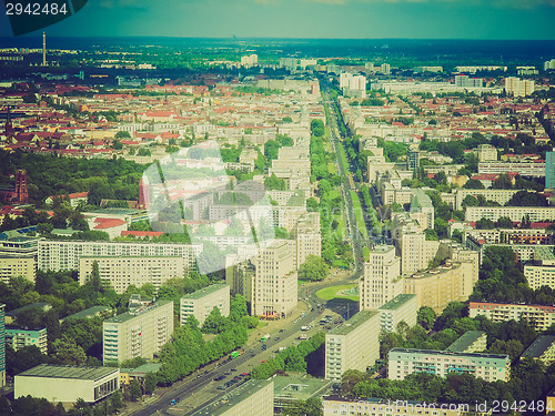 Image of Retro look Berlin aerial view