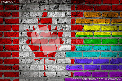 Image of Dark brick wall - LGBT rights - Canada