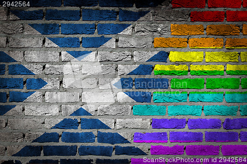 Image of Dark brick wall - LGBT rights - Scotland