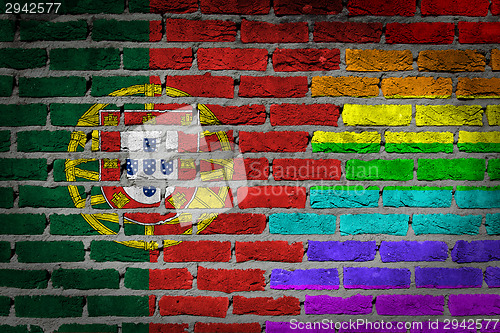 Image of Dark brick wall - LGBT rights - Portugal