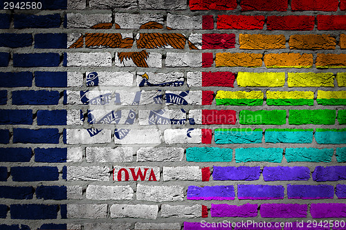 Image of Dark brick wall - LGBT rights - Iowa