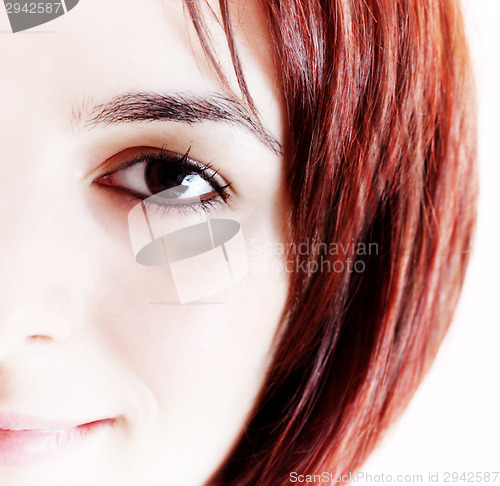 Image of Beautiful young woman face. 