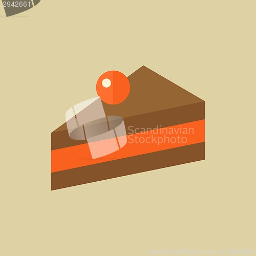 Image of Cake. Food Flat Icon