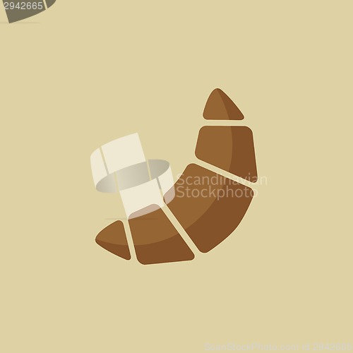 Image of Croissant. Food Flat Icon