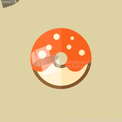 Image of Donut. Food Flat Icon