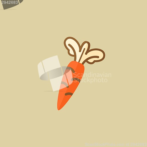 Image of Carrot. Food Flat Icon