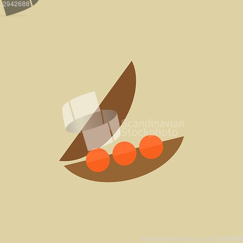 Image of Pea. Food Flat Icon