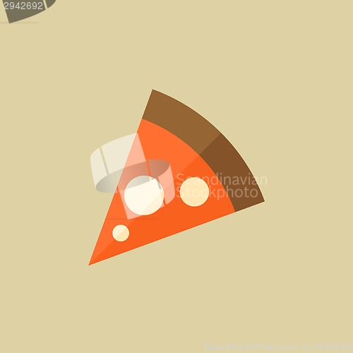 Image of Pizza. Food Flat Icon