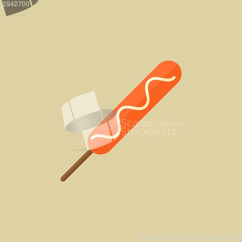 Image of Sausage. Food Flat Icon