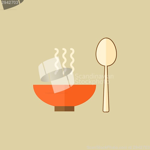 Image of Kitchenware. Food Flat Icon