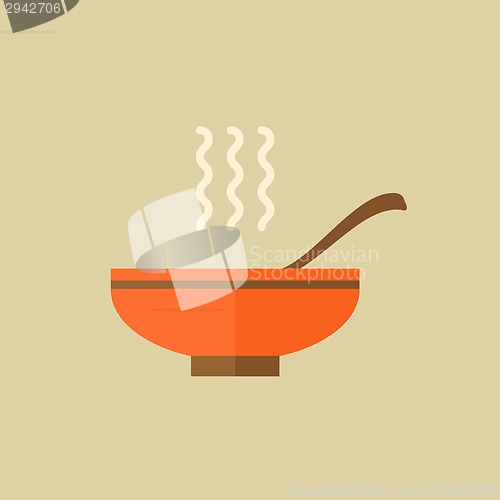 Image of Soup. Food Flat Icon