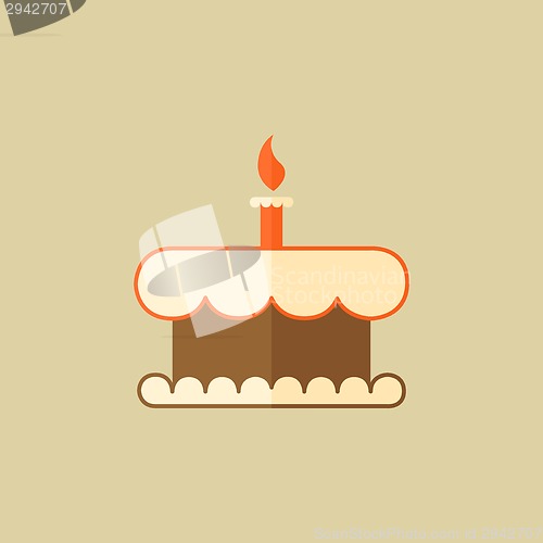 Image of Cake. Food Flat Icon