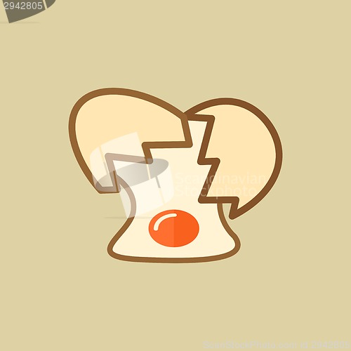 Image of Egg. Food Flat Icon