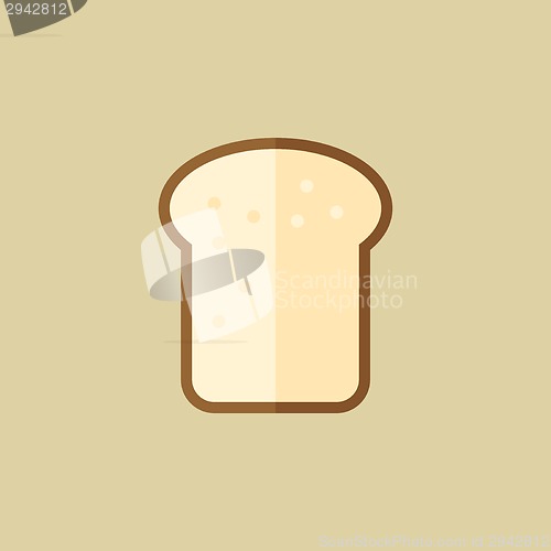 Image of Bread. Food Flat Icon