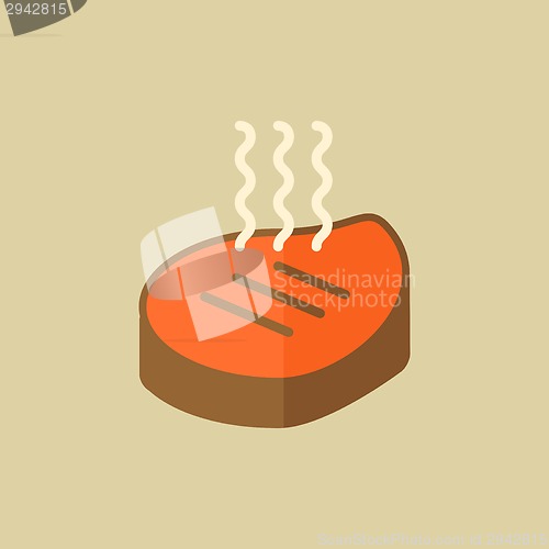 Image of Meat. Food Flat Icon