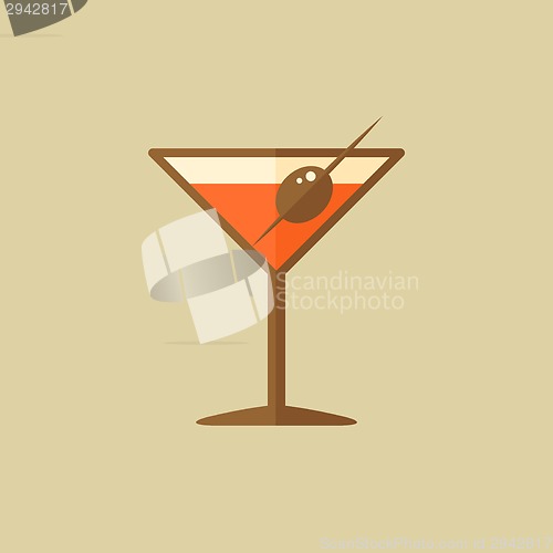 Image of Martini. Food Flat Icon