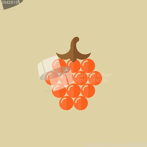 Image of Grapes. Food Flat Icon