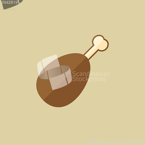 Image of Meat. Food Flat Icon