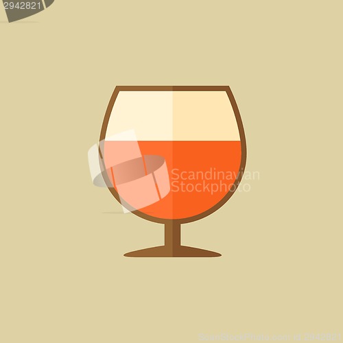 Image of Cognac. Food Flat Icon