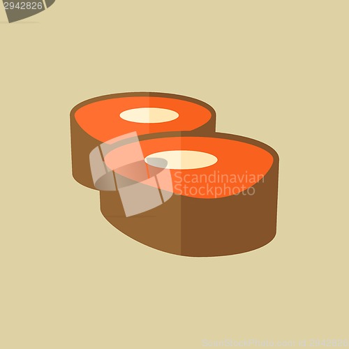 Image of Sushi. Food Flat Icon