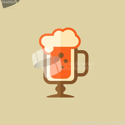 Image of Cappuccino. Drink Flat Icon