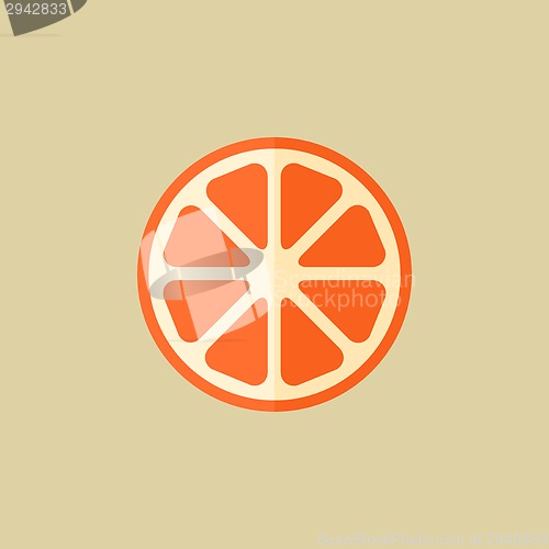 Image of Orange. Food Flat Icon