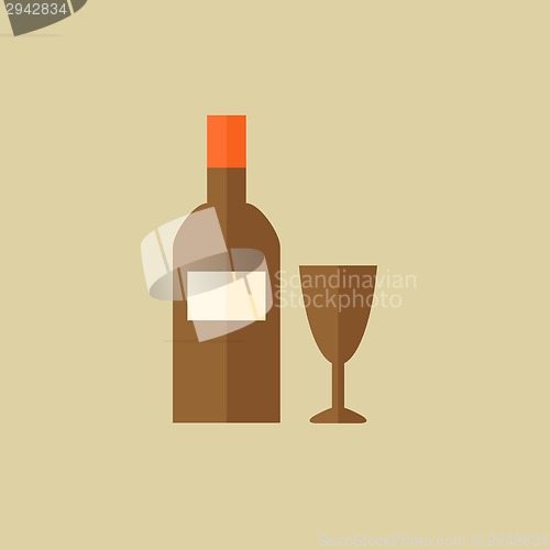 Image of Wine. Drink Flat Icon