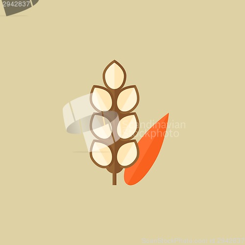 Image of Grain. Food Flat Icon