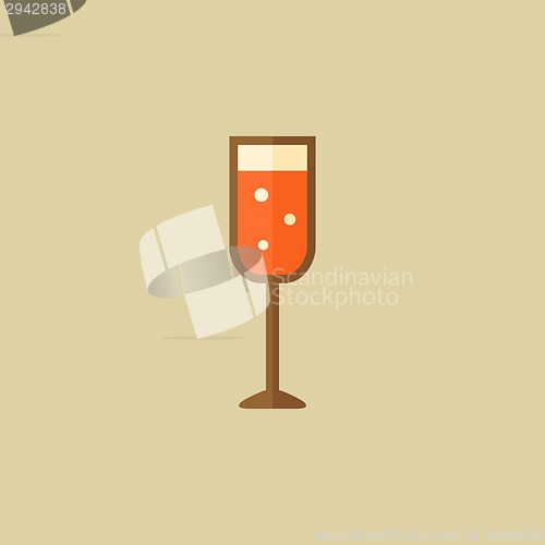 Image of Champagne. Food Flat Icon