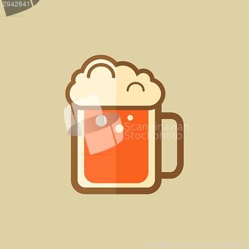 Image of Beer. Food Flat Icon