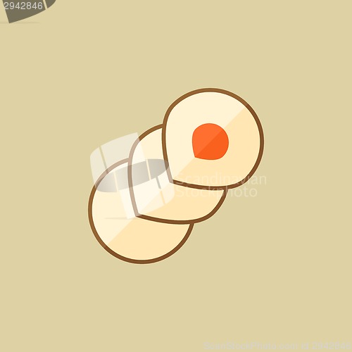 Image of Bread. Food Flat Icon