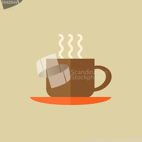 Image of Coffee. Drink Flat Icon