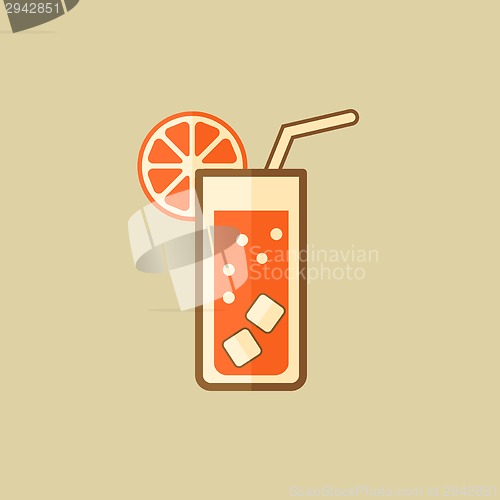 Image of Cocktail. Drink Flat Icon