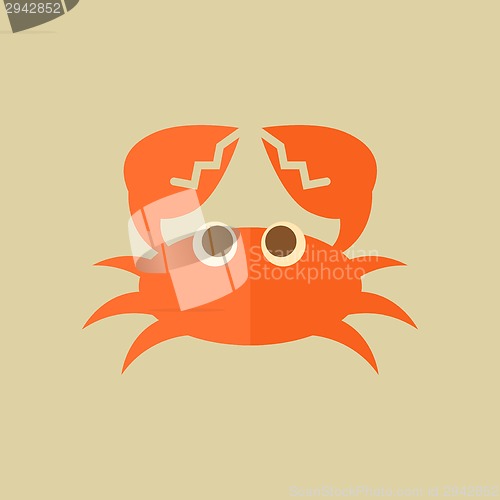 Image of Crab. Food Flat Icon