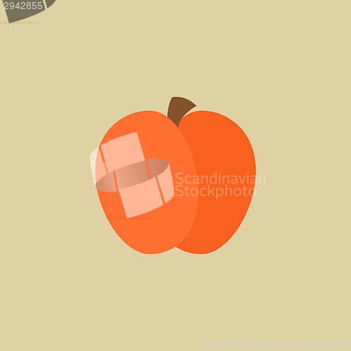 Image of Apple. Food Flat Icon