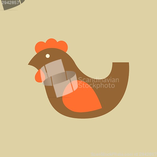 Image of Chiken. Food Flat Icon