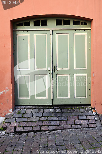 Image of old vintage doors in town Tallinn