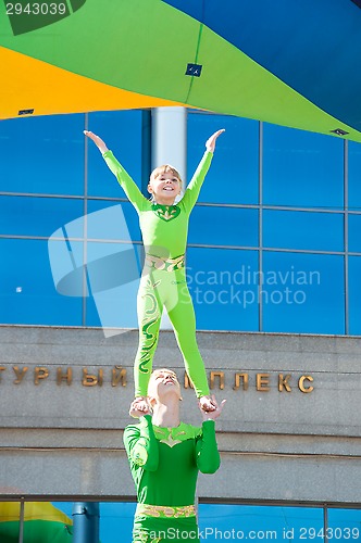 Image of Young acrobats