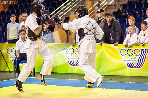 Image of Kobudo competition between boys.